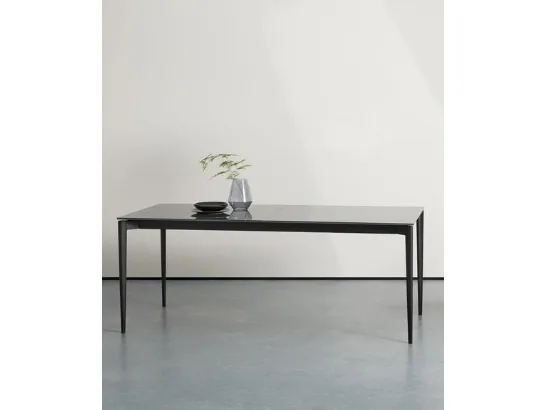 Tavolo allungabile Phoenix in vetro grigio di Stones