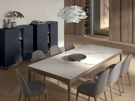 Tavolo Savoy in gres e legno di Tomasella