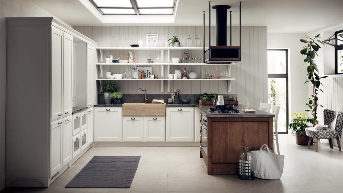 Cucina Classica Favilla in Laccato opaco Bianco di Scavolini