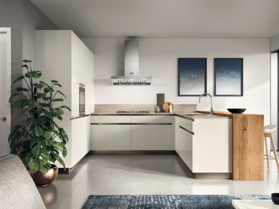 Cucina Moderna Boxi in laccato Bianco di Scavolini