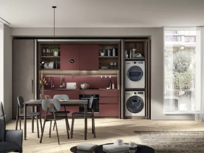 Cucina Moderna Boxi 07 Rosso Jaipur di Scavolini