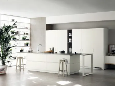 Cucina Moderna Foodshelf laccato Bianco Prestige di Scavolini