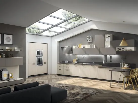 Cucina Sax Noce Neutral e Polvere di Scavolini