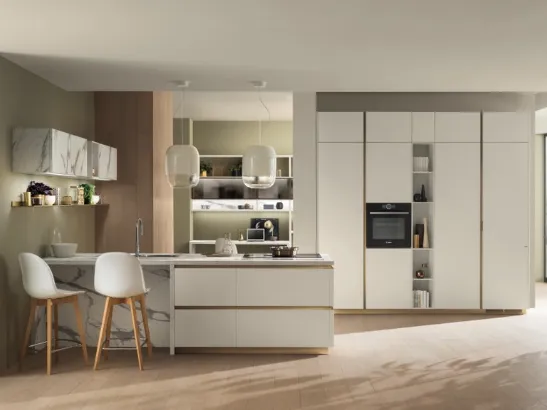 Cucina DeLinea in laccato Bianco Prestige di Scavolini