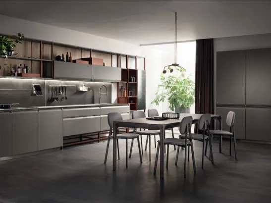 Cucina Moderna Formalia laccato opaco Grigio Titanio di Scavolini